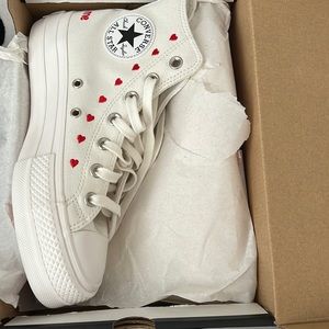 Valentine day high top platform converse